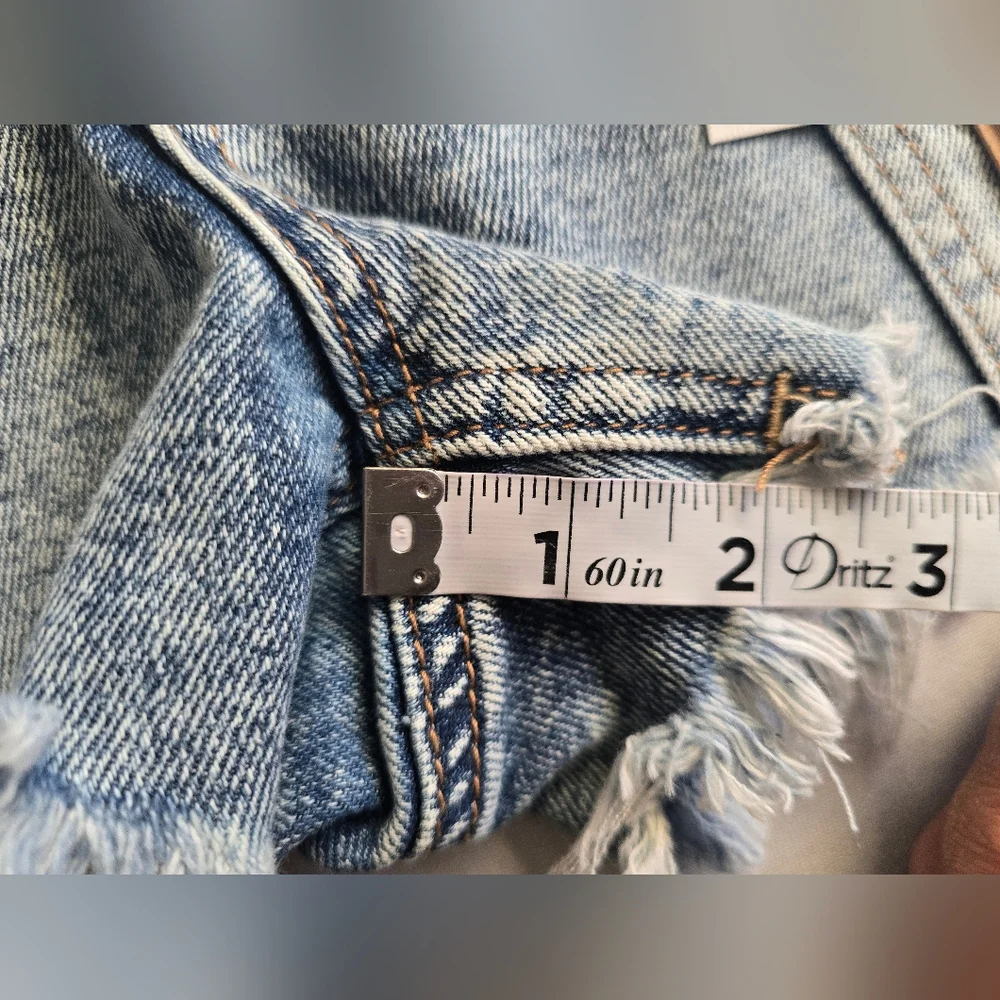Project Rebel Mid‎ Rise Mini Cut Off Denim Shorts Size 15